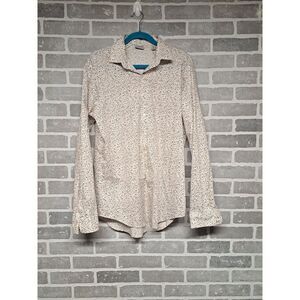 Reaction Kenneth‎ Cole Mens Slim Fit Long Sleeve Multicolor  Print Size Large